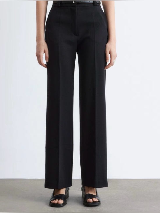 & Other Stories Pants - & Other Stories Black High Waisted Wide Leg Trousers